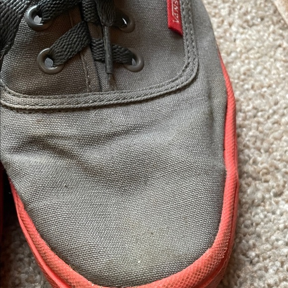 Vans Men's Gray and Red Sneakers - Picture 7 of 13